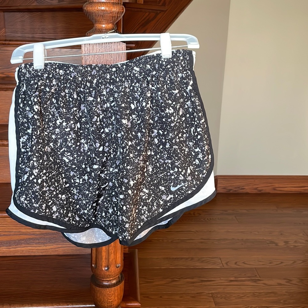 Women’s Nike Dry Fit black and white short. Size Large.